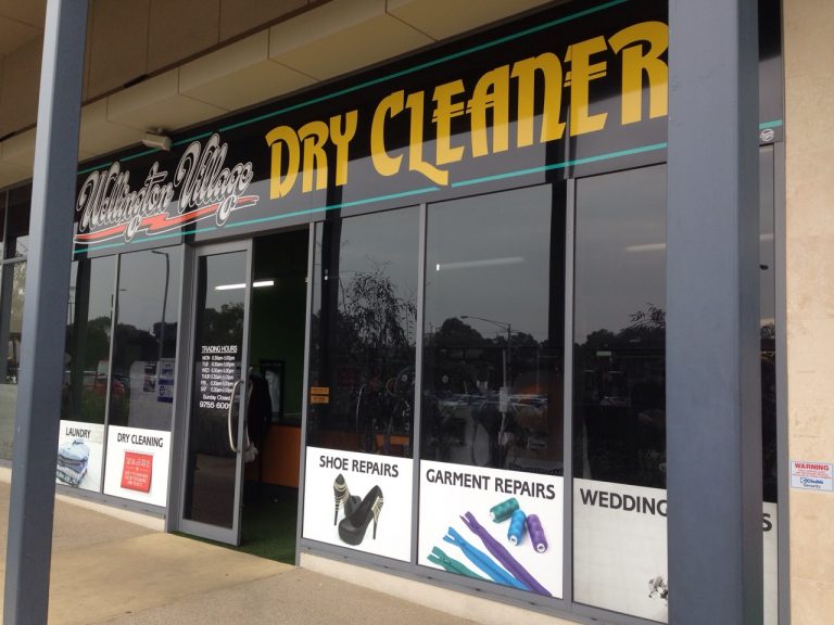 Dry Cleaner 2018 on side big Wellington Village Shopping Centre