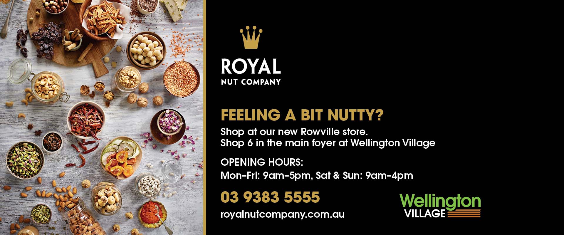 Ad for Royal Nut Company 03 93835555
