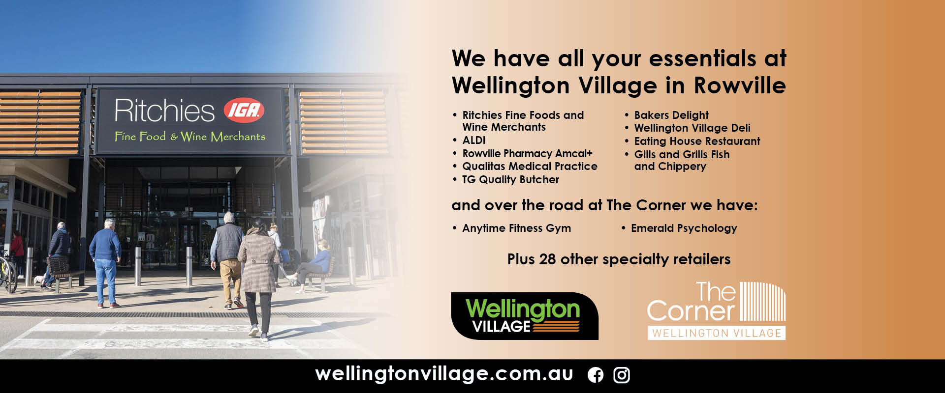 Ad for Wellington Village Shopping Centre Rowville